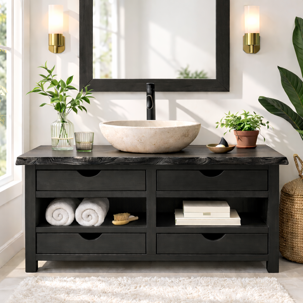 Modern Wooden Bathroom Vanity with Storage – Stylish & Durable Kitchnce