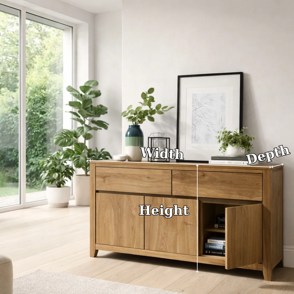 Modern Buffet Sideboard Cabinet with Drawers and Doors – Home Storage Cabinet