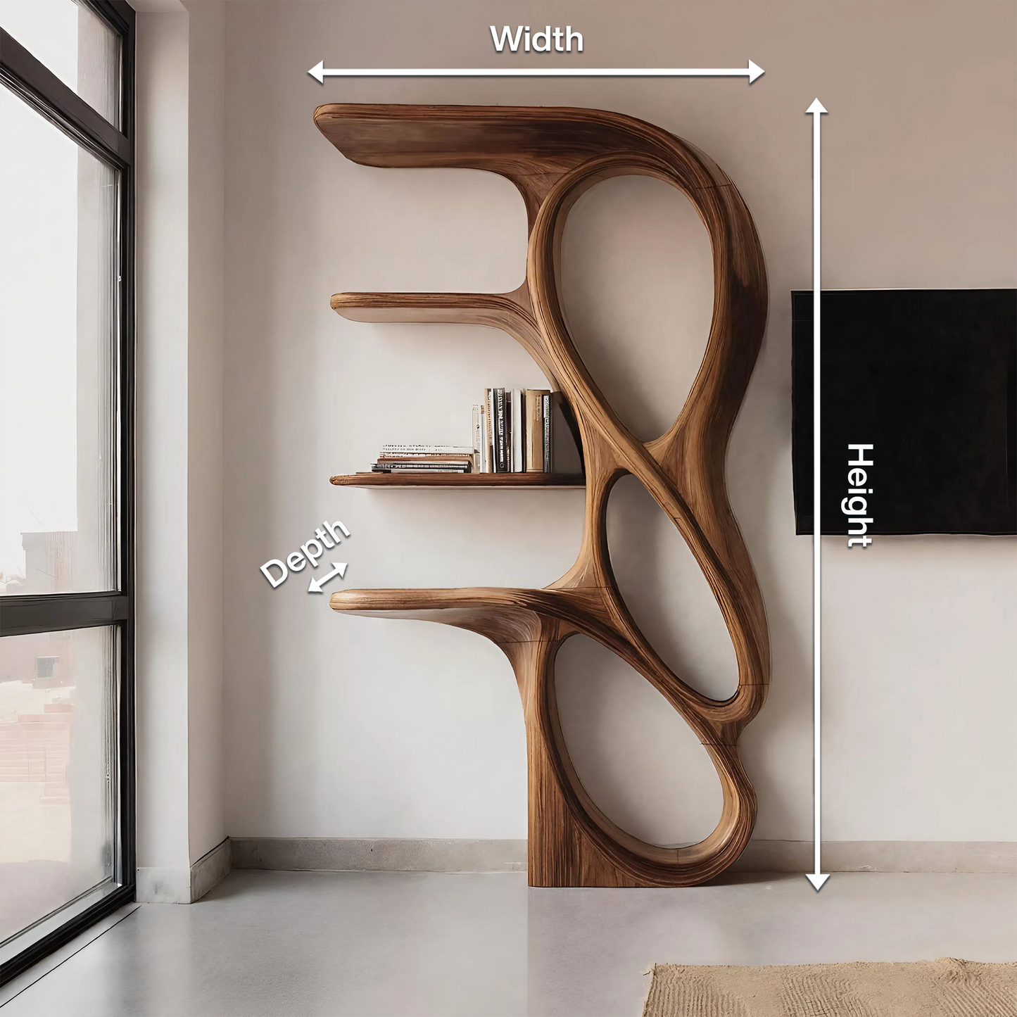 Contemporary Art Bookshelf For Living Room Decor Kitchnce