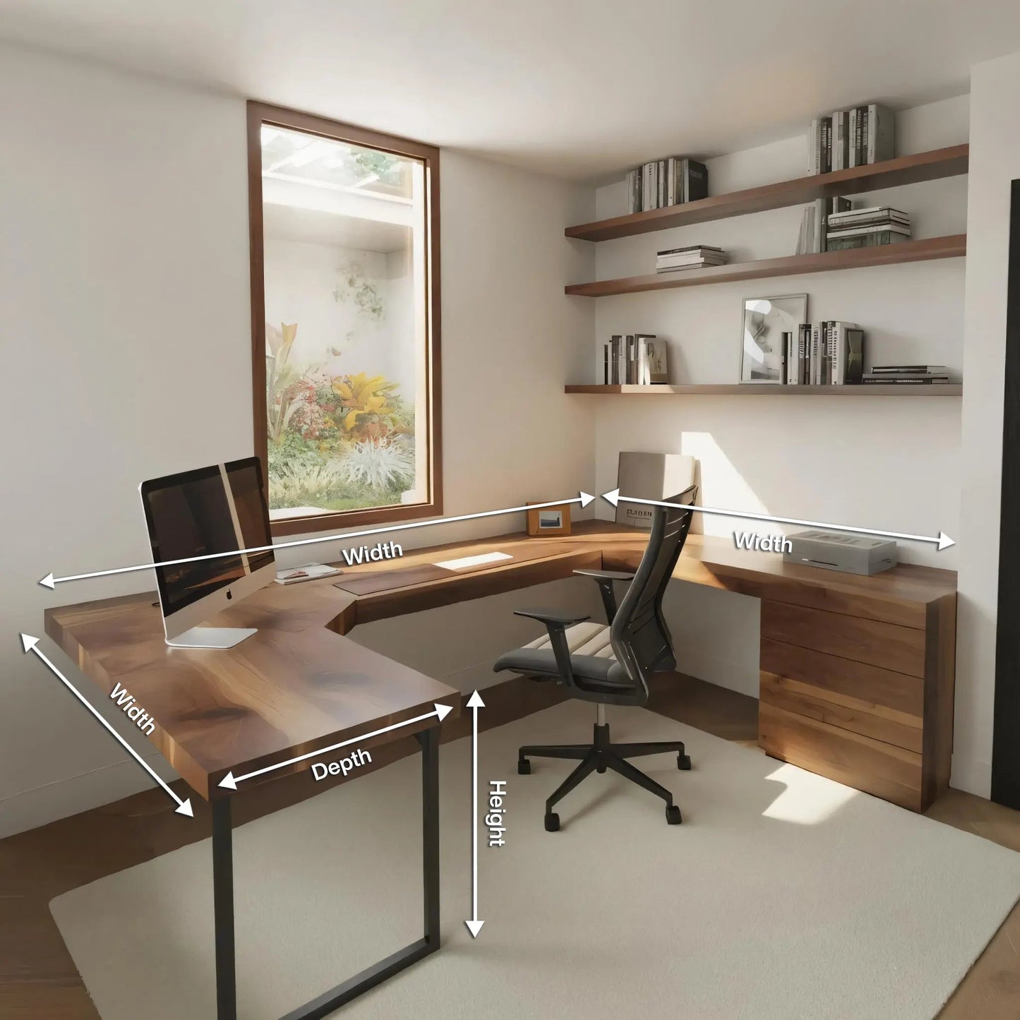 Modern U Shaped Desk For Home Office Use Kitchnce