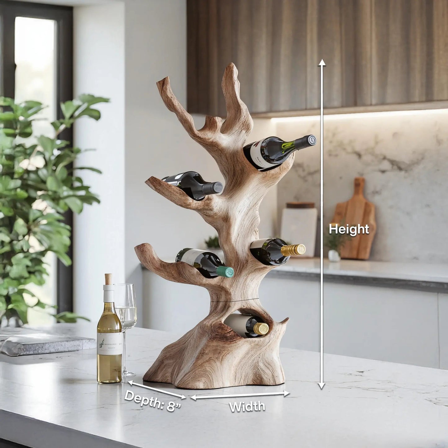 Farmhouse Wine Stand For Kitchen Wine Display Rack Kitchnce