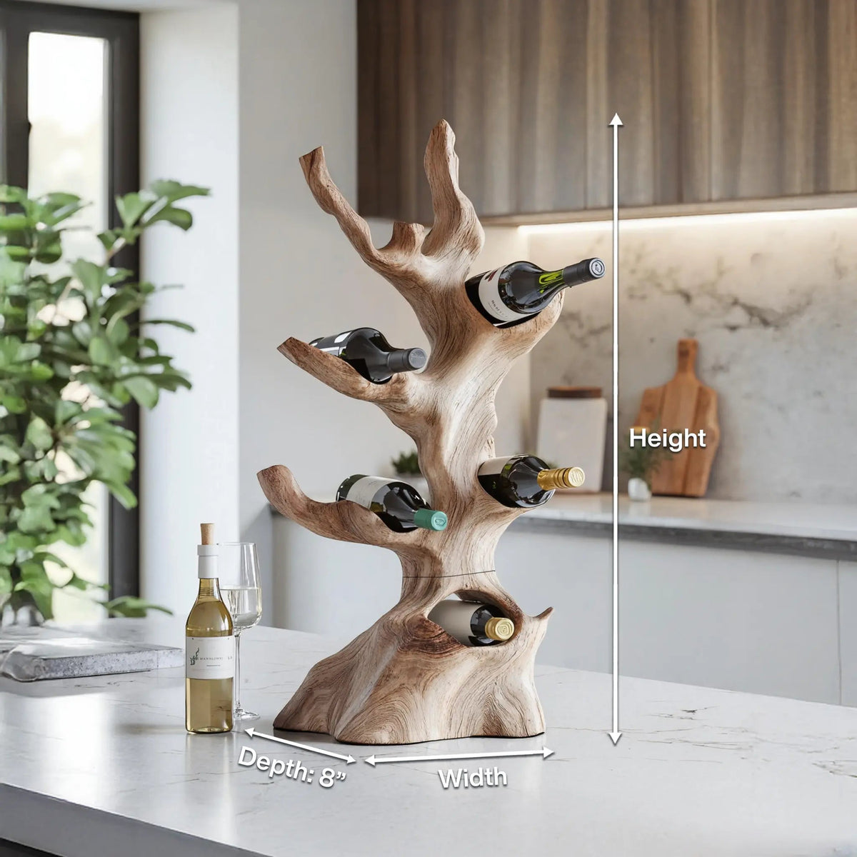 Farmhouse Wine Stand For Kitchen Wine Display Rack Kitchnce