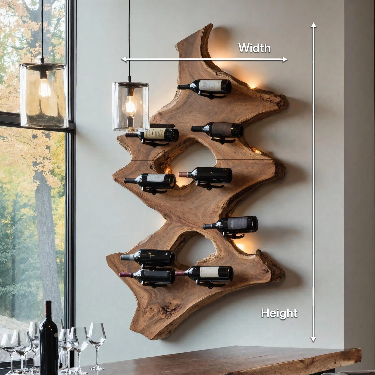Mid Century Wine Stand For Kitchen Home Bar Display Kitchnce