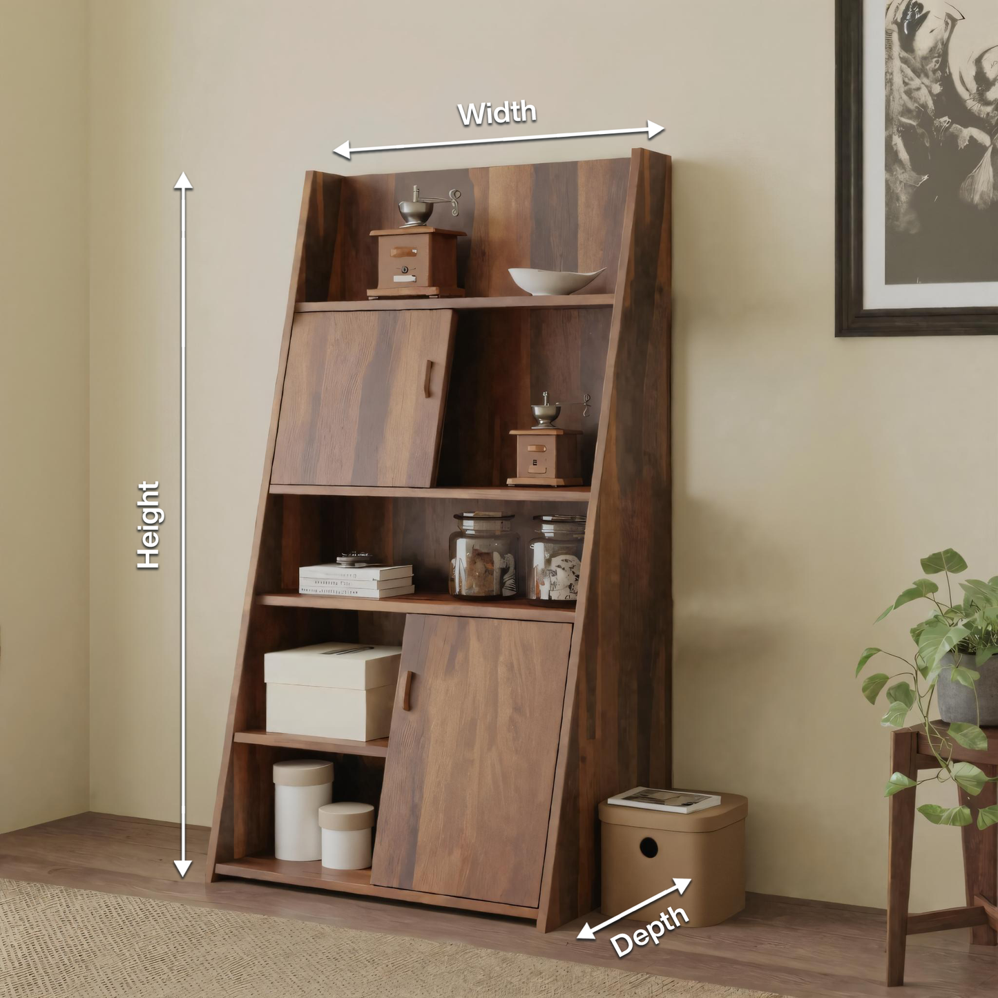 Modern Slanted Cabinet With Sliding Doors For Kitchen Entryway And Living Room Kitchnce