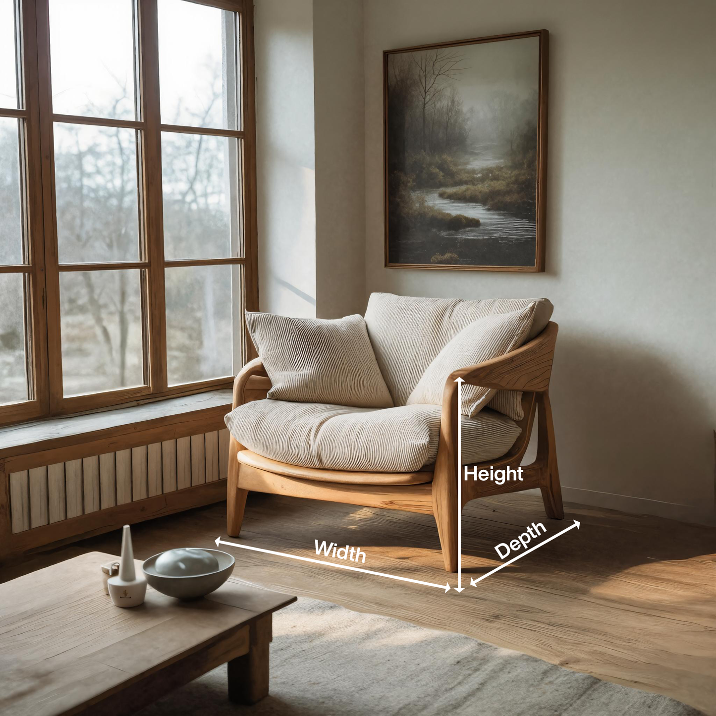 Modern Handcrafted Armchair For Living Room Or Reading Corner Kitchnce