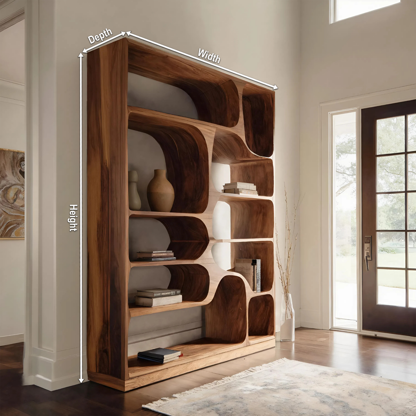 Artistic Bookcase For Living Room Or Bedroom Kitchnce