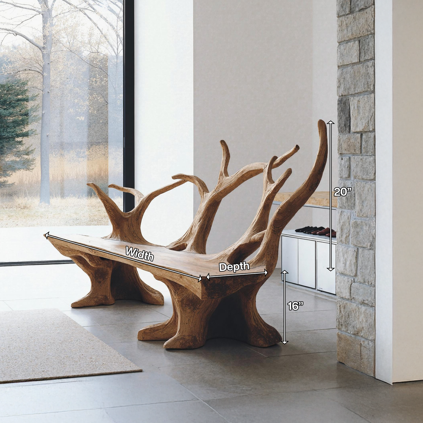 Handcrafted Branch Bench For Living Room Statement Pieces Kitchnce