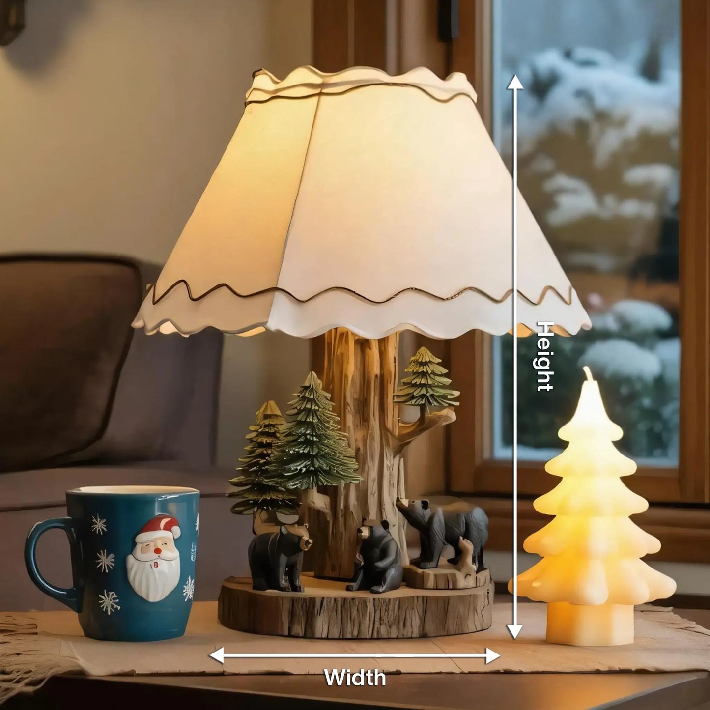 Rustic Bear Table Lamp For Cozy Winter Decor Kitchnce