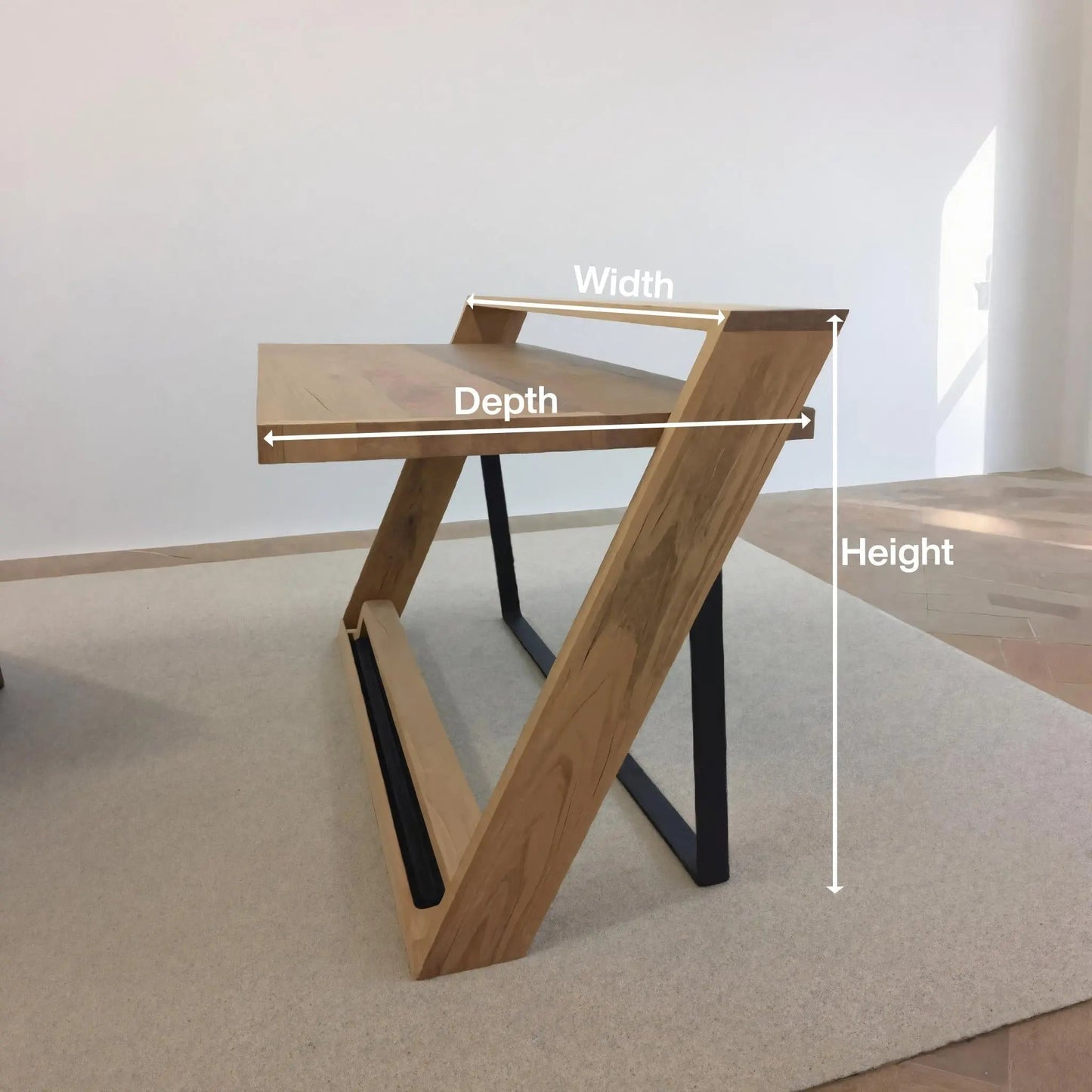 Unique Angular Desk With Z Frame For Home Or Office Kitchnce