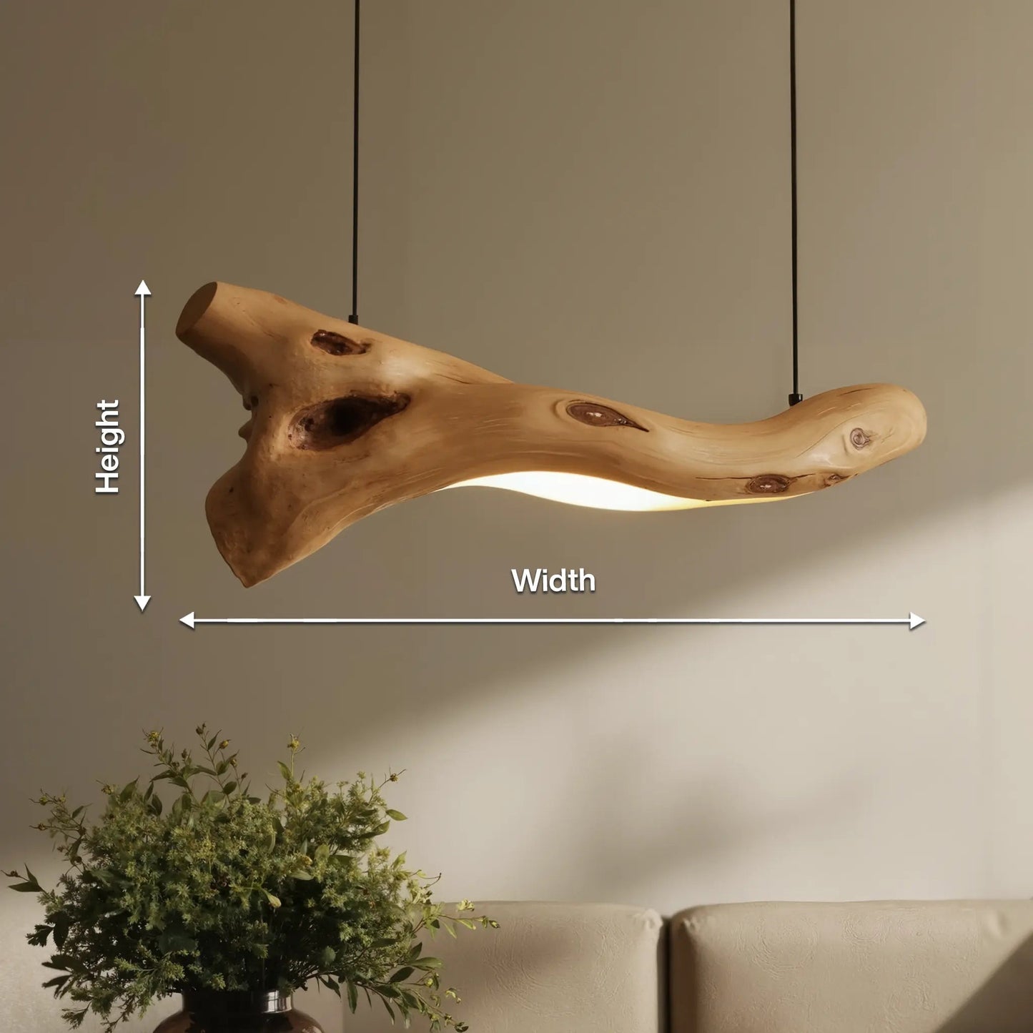 Modern Rustic Pendant Light With Tree Branch Design For Living Room Or Dining Kitchnce
