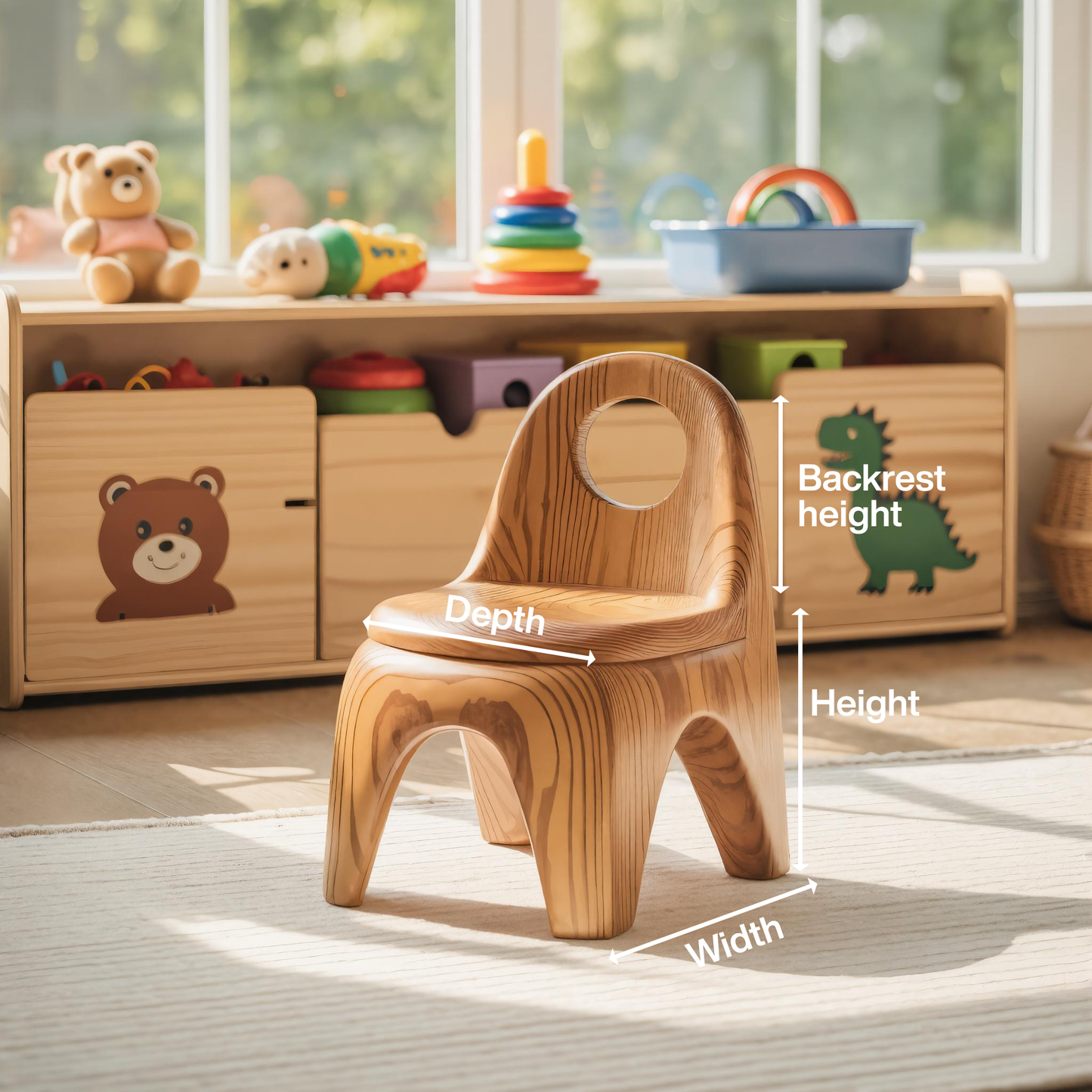 Montessori Toddler Chair Ergonomic Seat Playroom Or Preschool Kitchnce
