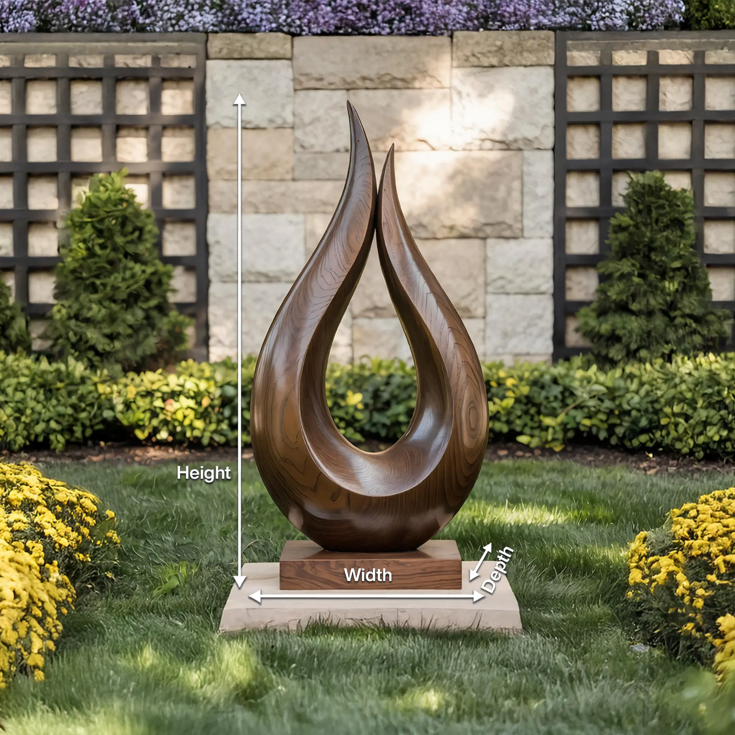 Handcrafted Solid Wood Abstract Decor Sculpture For Contemporary Interiors Kitchnce