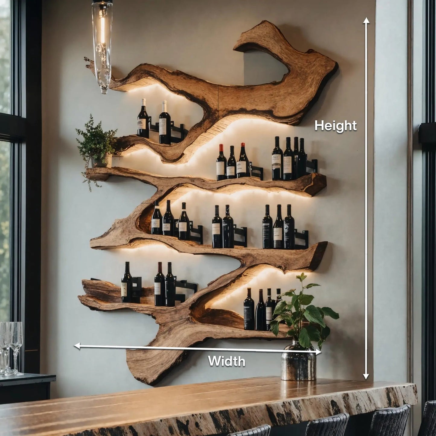 Farmhouse Wine Holder For Furniture Wine Rack Display Kitchnce
