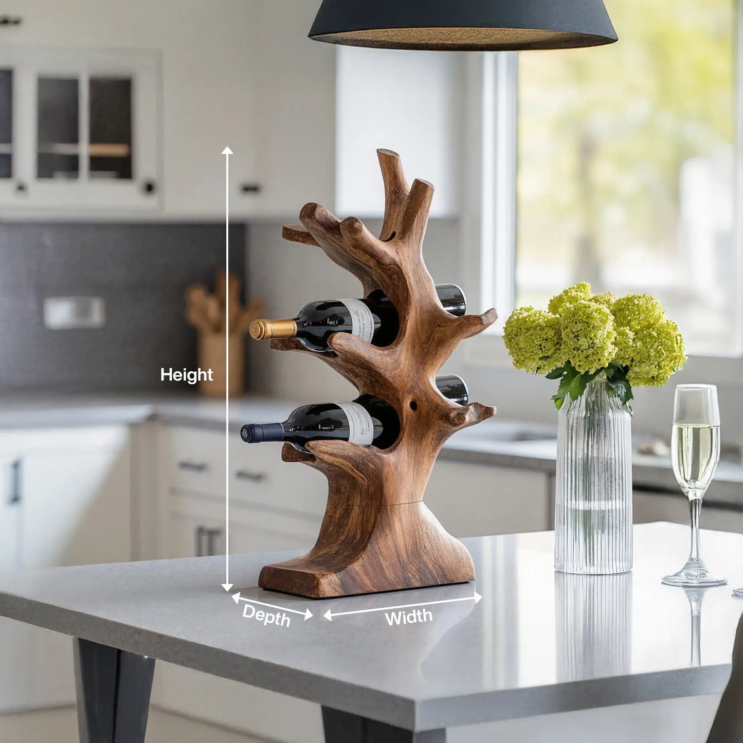 Rustic Wine Stand For Living Room Natural Wood Vibe Kitchnce