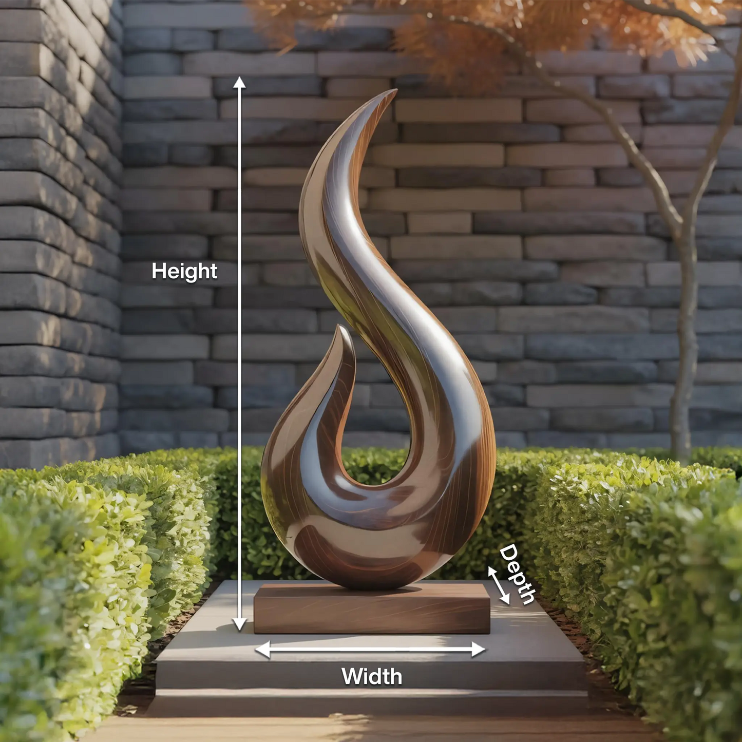 Handcrafted Abstract Sculpture For Outdoor Wall Design Kitchnce