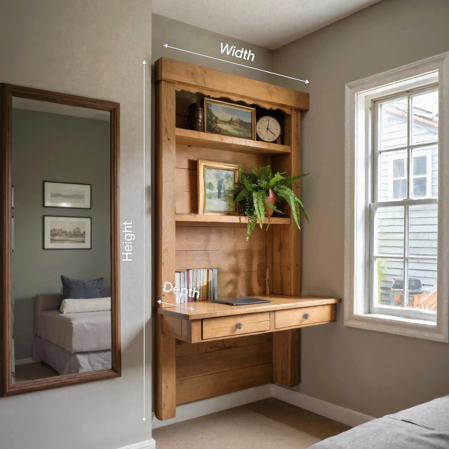 Rustic Floating Desk For Cozy Home Office Setup Kitchnce