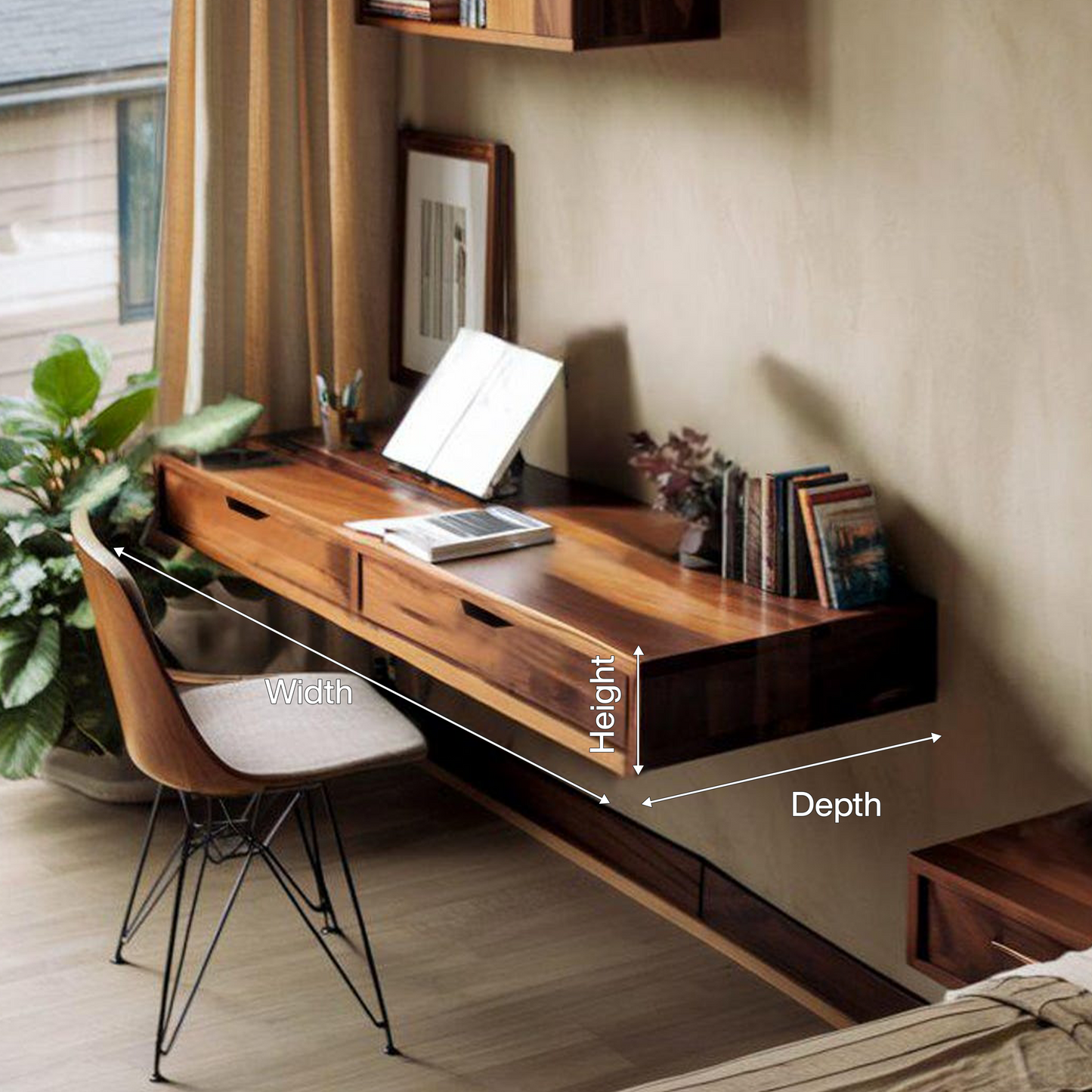 Modern Floating Desk For Bedroom And Office Setup Kitchnce