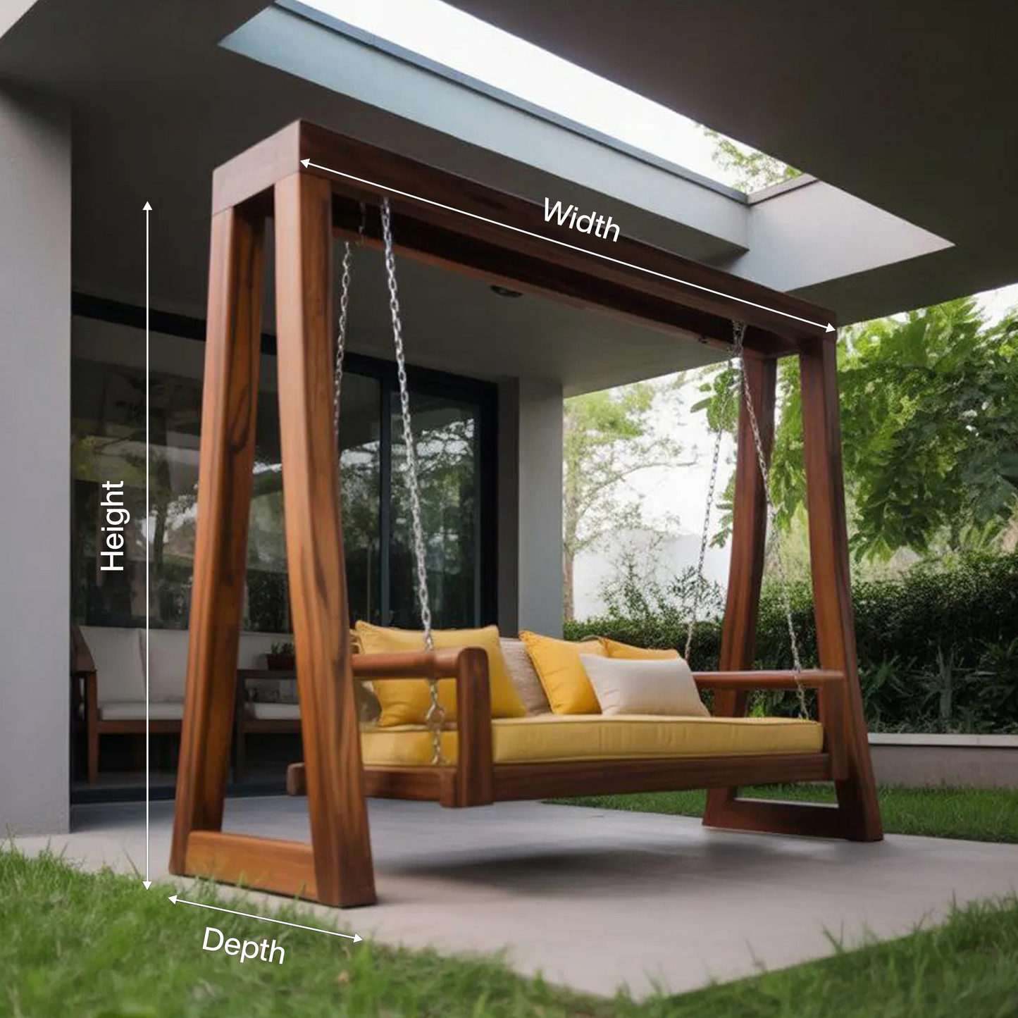 Contemporary Outdoor Swing Bench For Garden Patio Relaxation Kitchnce