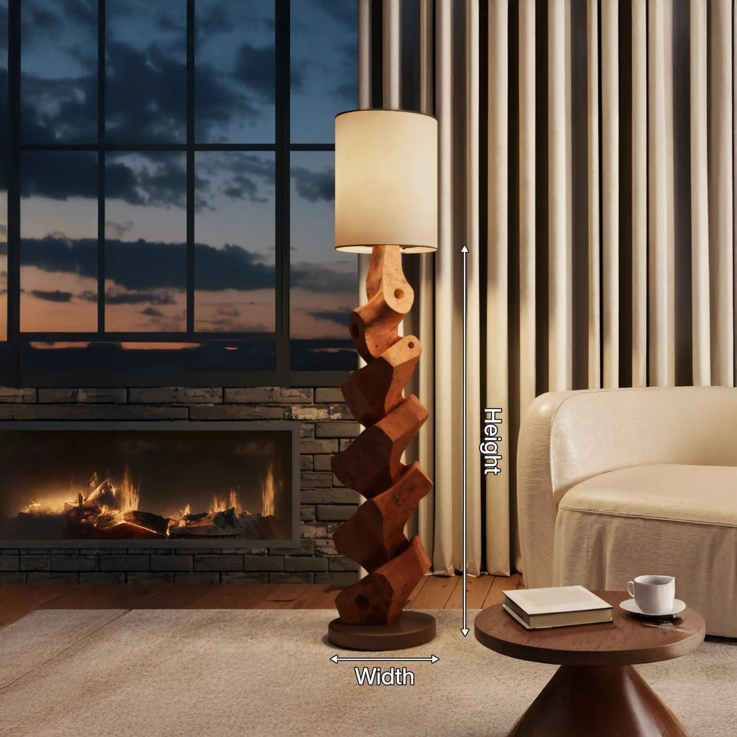 Modern Sculptural Table Lamp Set For Bedroom And Living Room Kitchnce