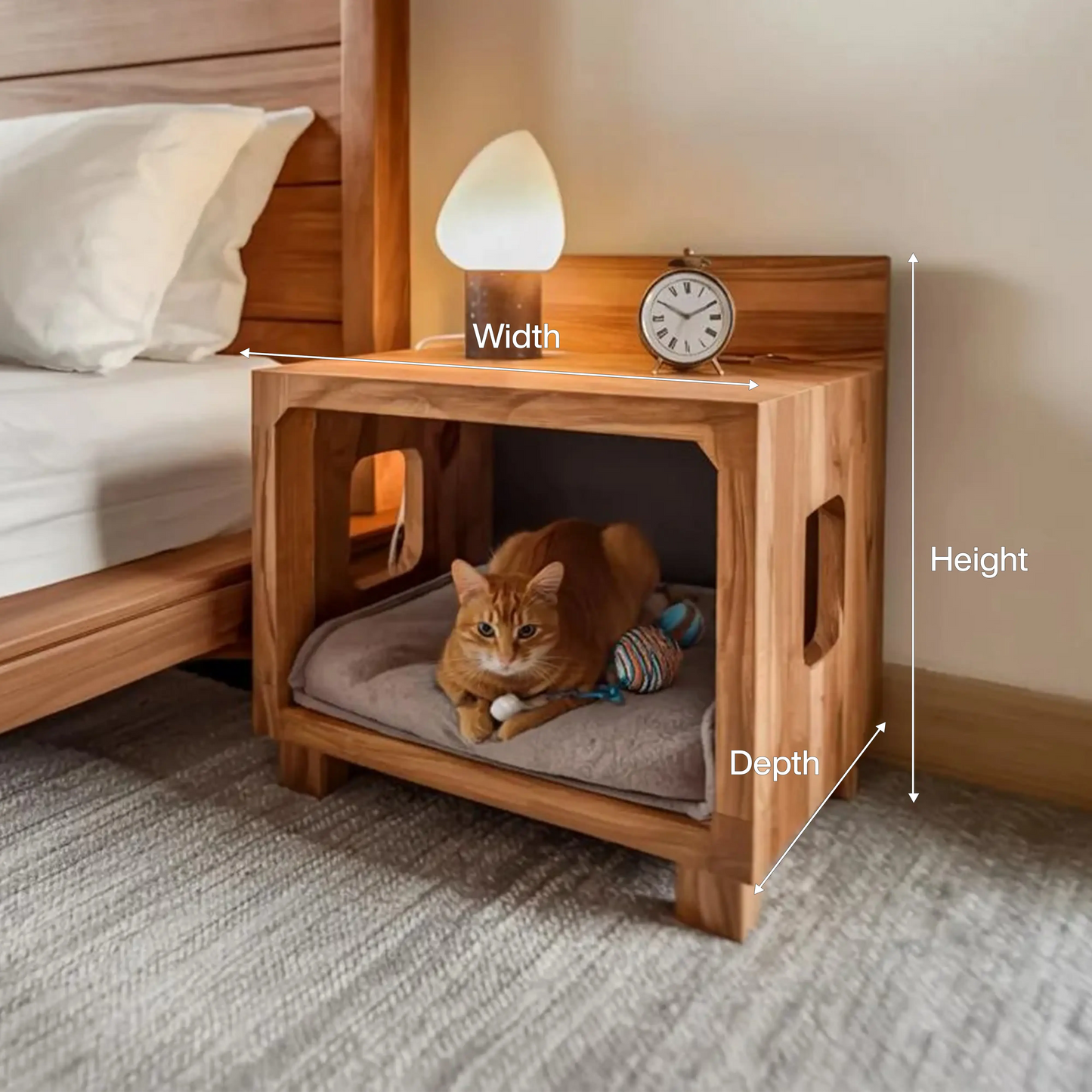 Modern Nightstand With Pet Bed For Small Spaces Kitchnce