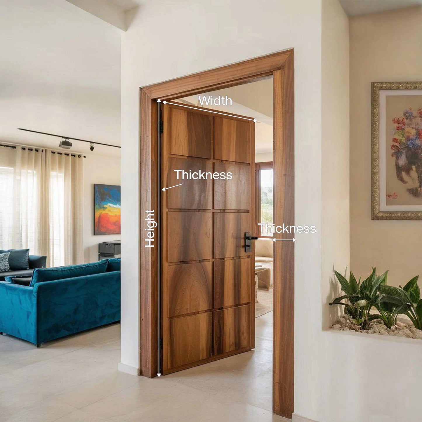 Modern Panel Door Design For Living Room And Hallway Kitchnce