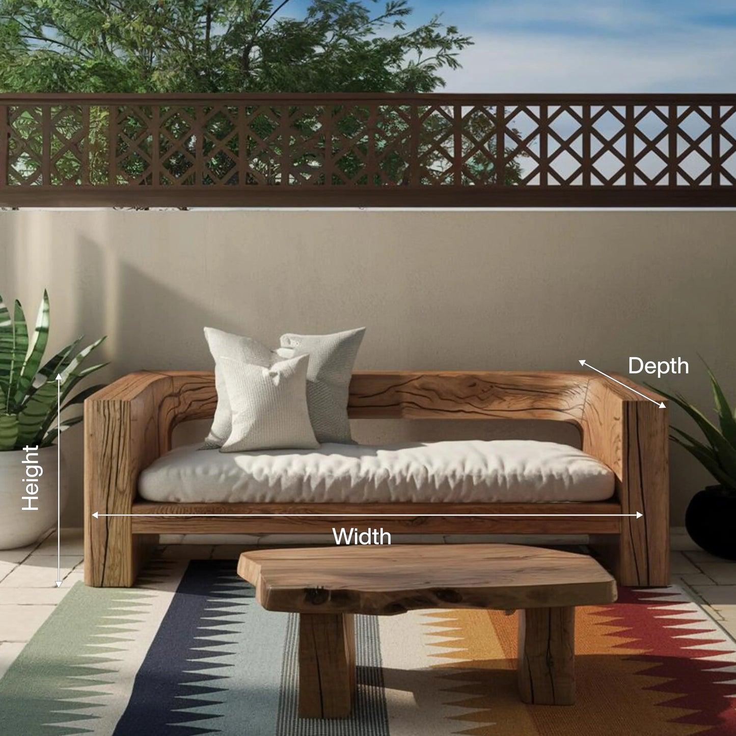 Rustic Outdoor Sofa Set And Coffee Table For Garden Kitchnce