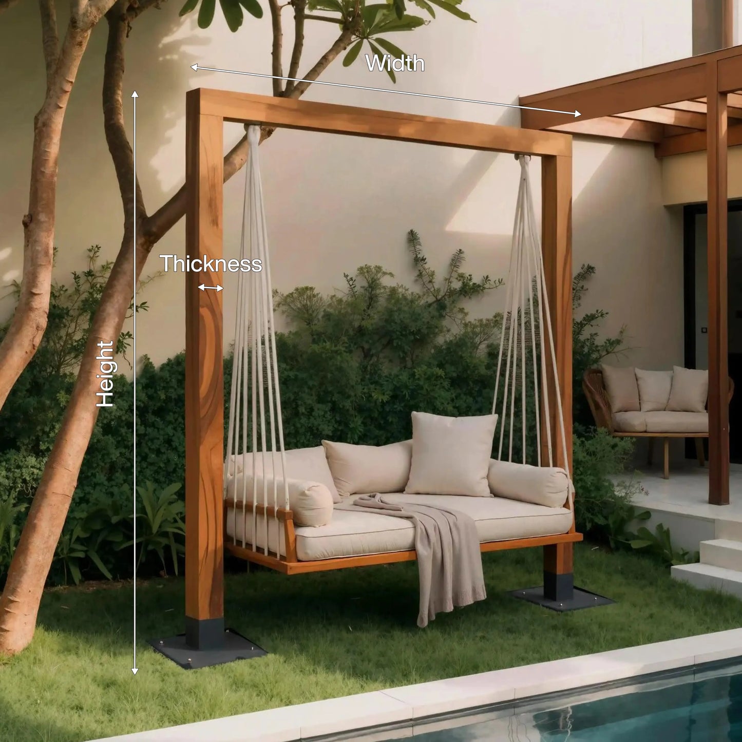Modern Outdoor Daybed Swing For Poolside Or Garden Kitchnce
