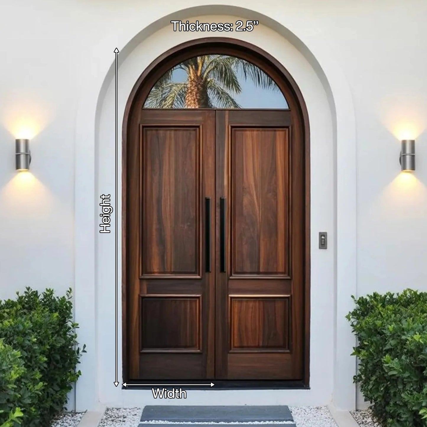 Modern Arched Entry Door For Minimalist Contemporary Home Kitchnce