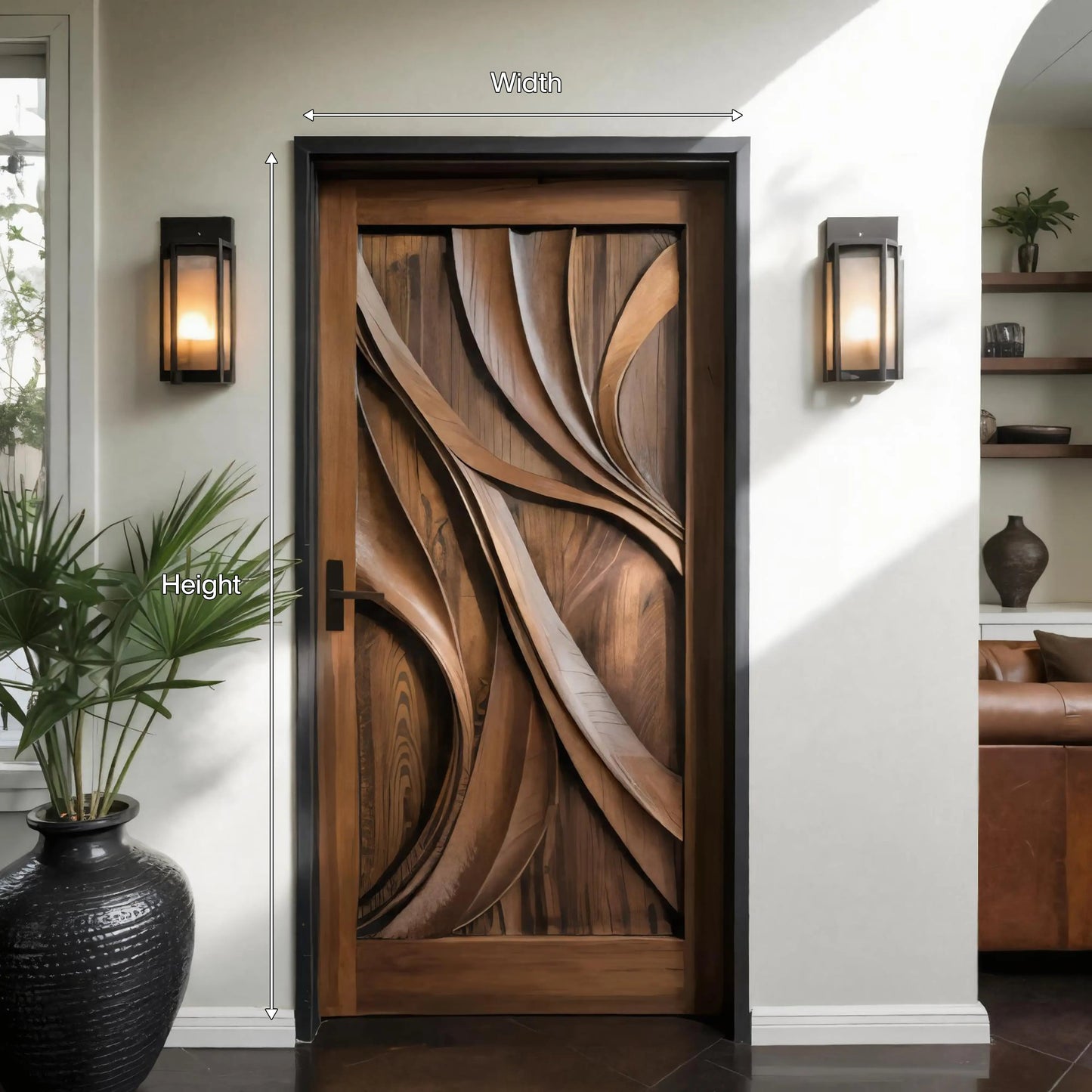 Artistic Carved Door Design For Hallway And Entrance Kitchnce