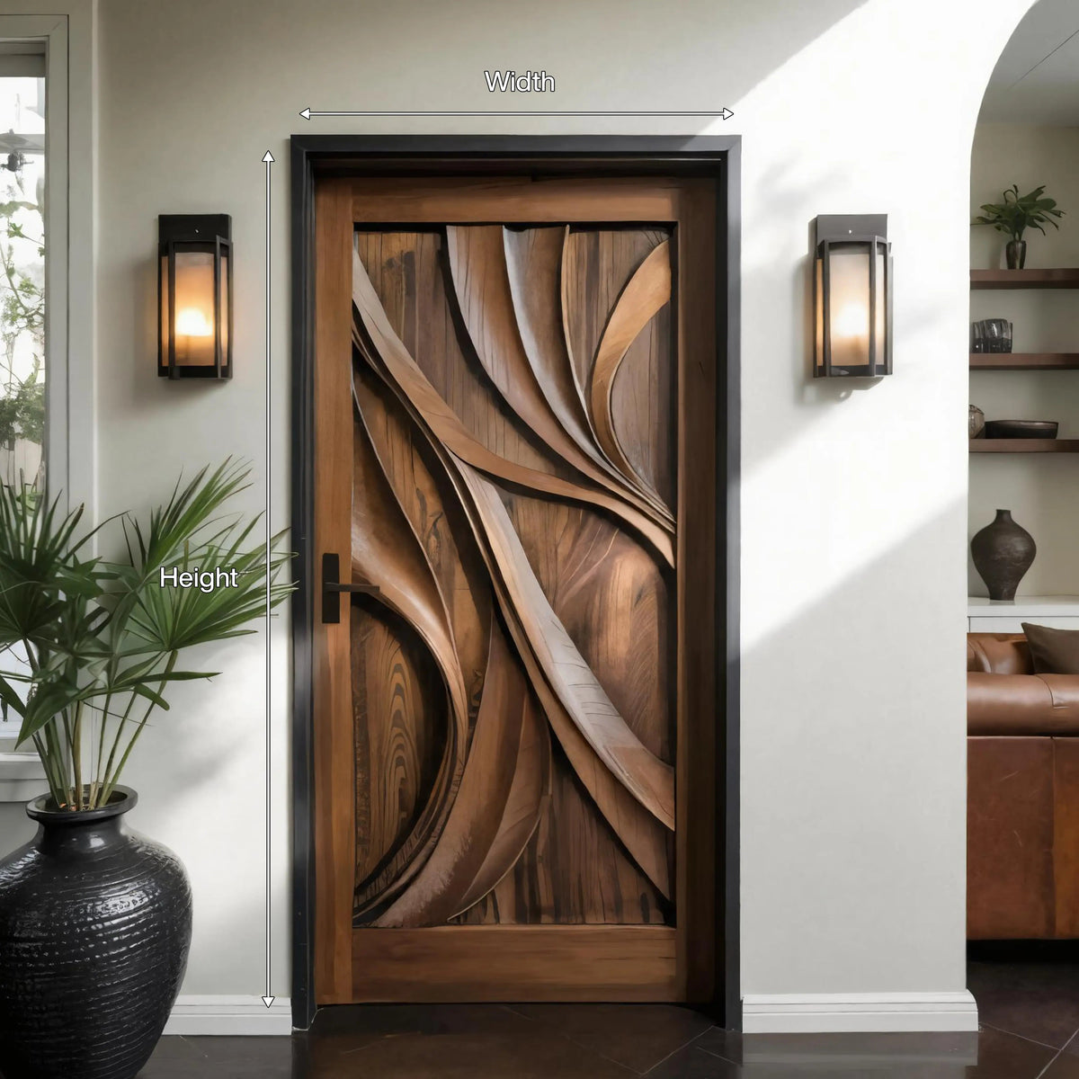 Artistic Carved Door Design For Hallway And Entrance Kitchnce