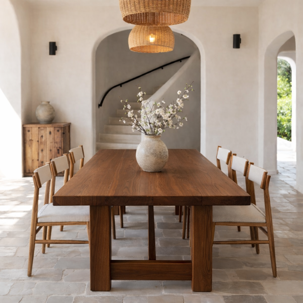 Solid Wood Dining Table Timeless Modern Design