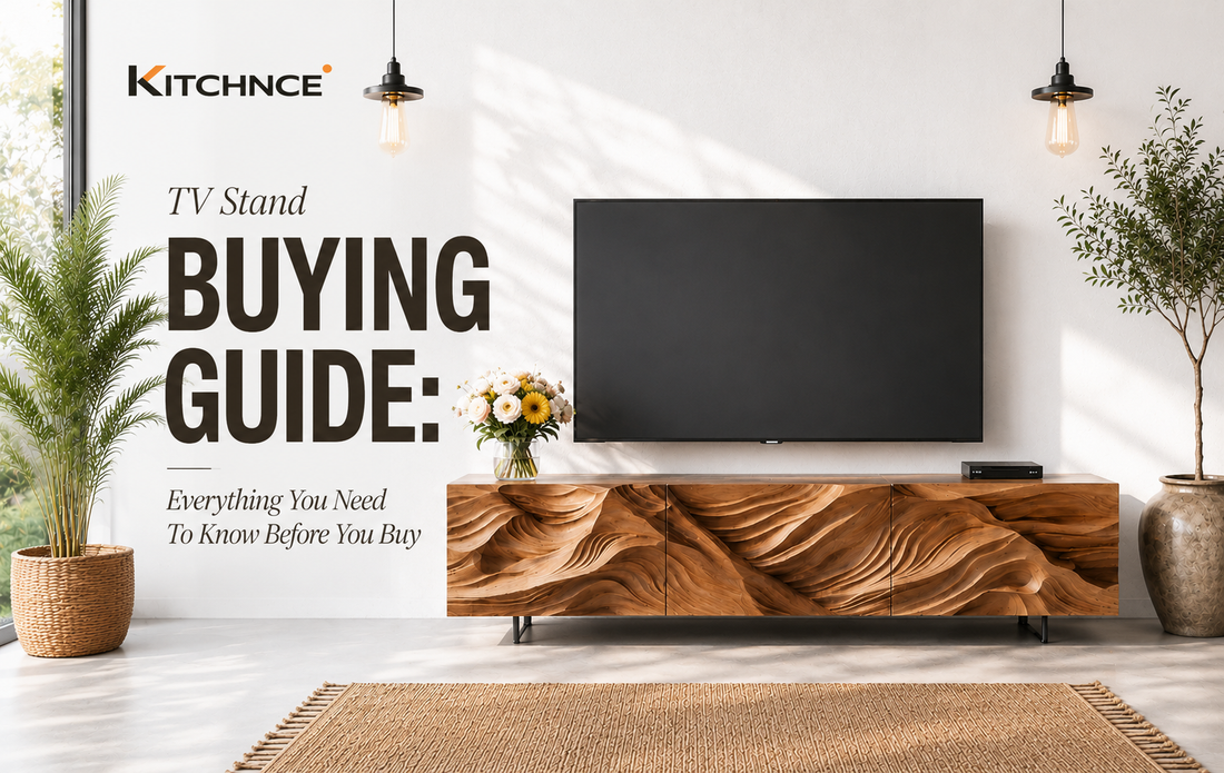 Walnut TV stand buying guide solid wood media console living room natural light 2026