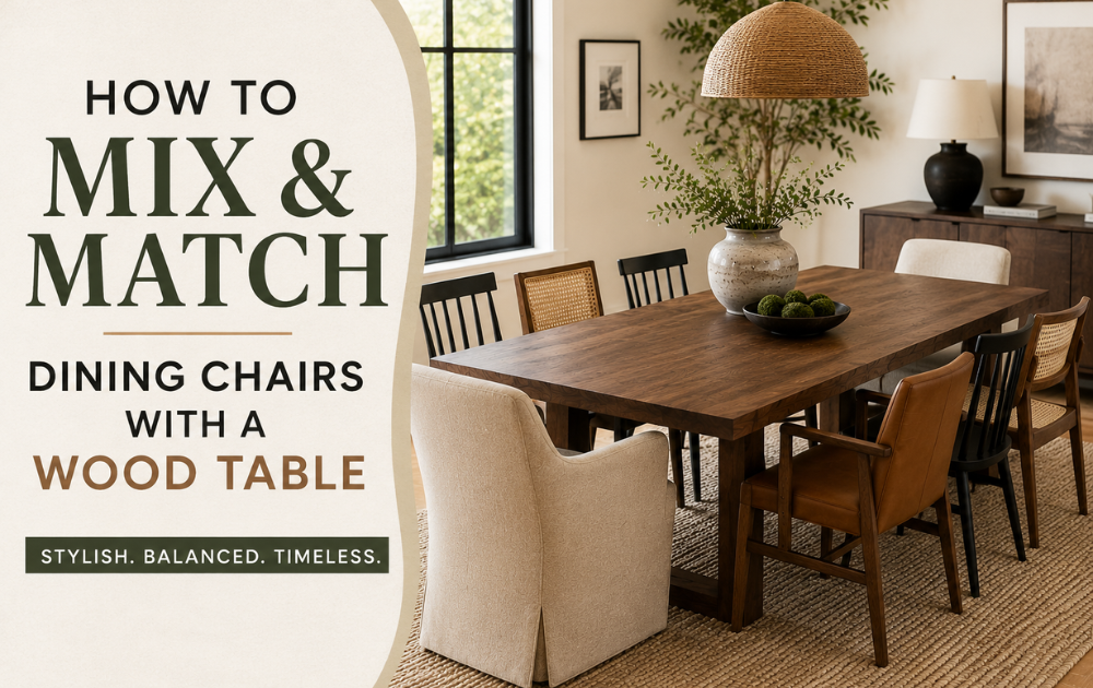 How to Mix and Match Dining Chairs with a Wood Table
