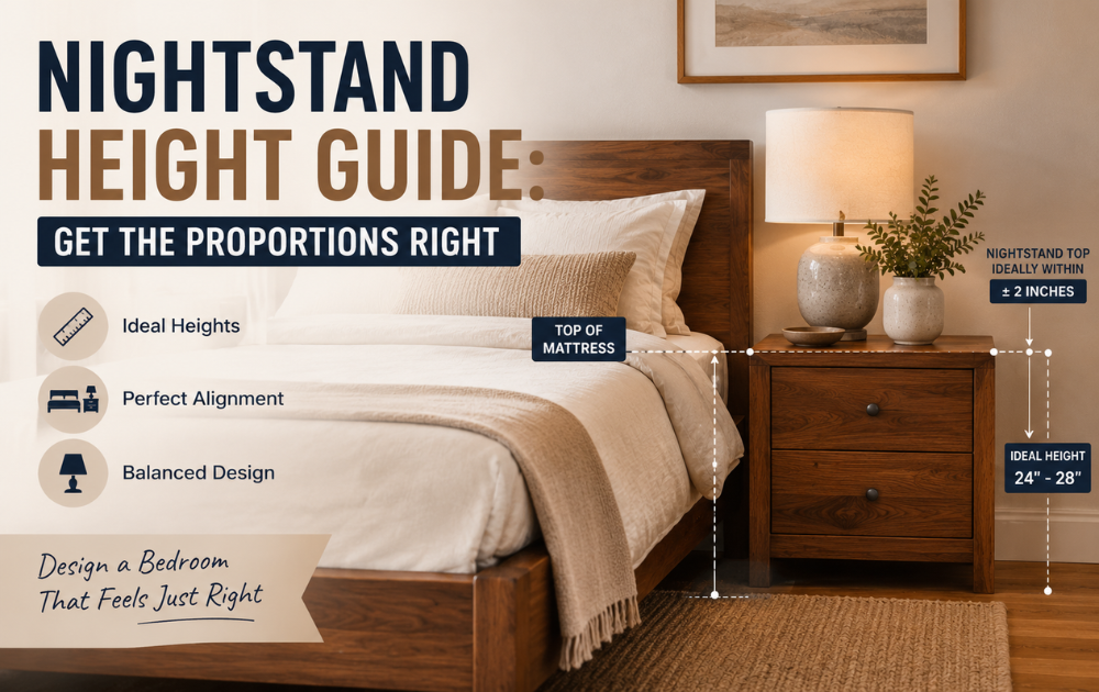 Nightstand Height Guide: Get the Proportions Right