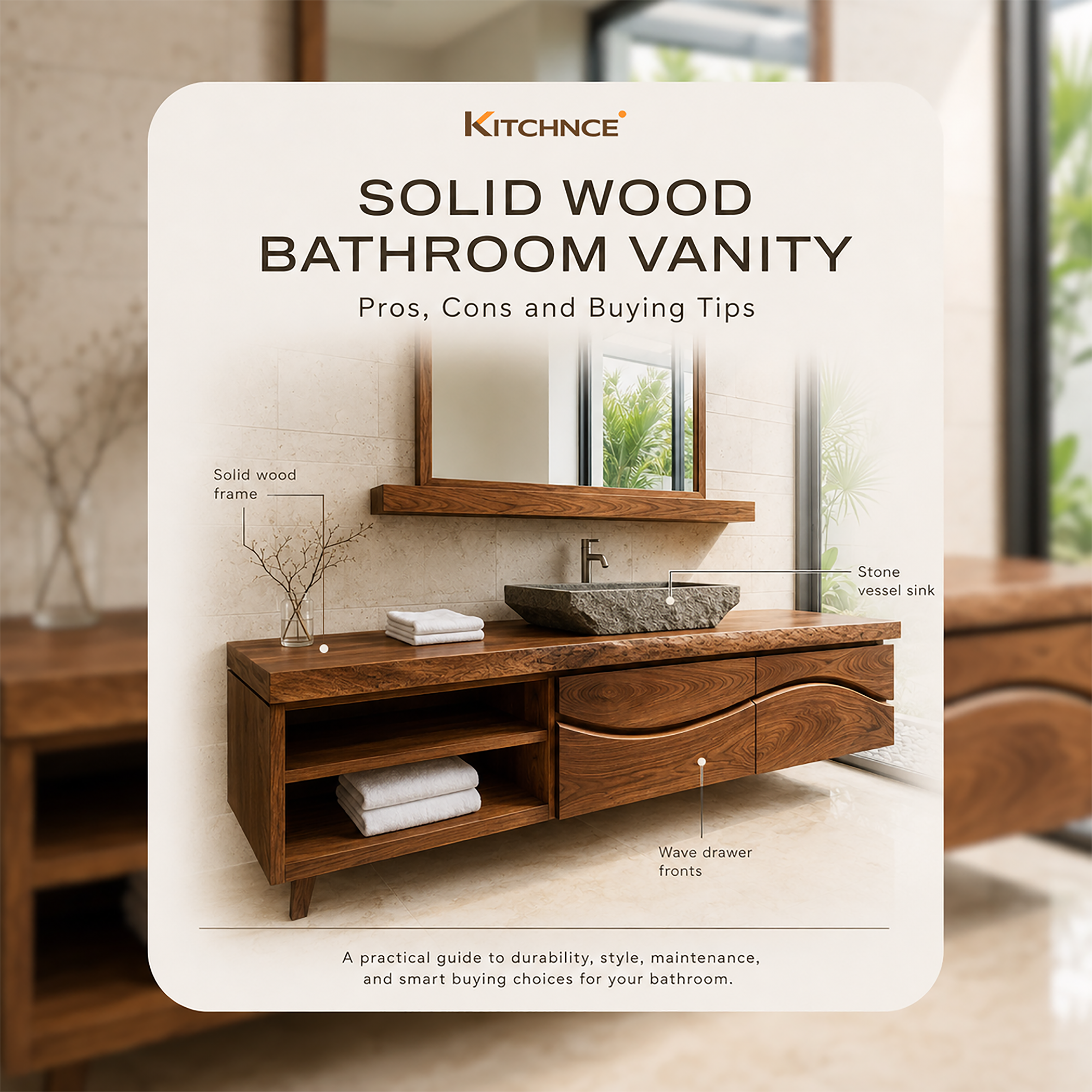 Solid Wood Bathroom Vanity Pros, Cons and Buying Tips