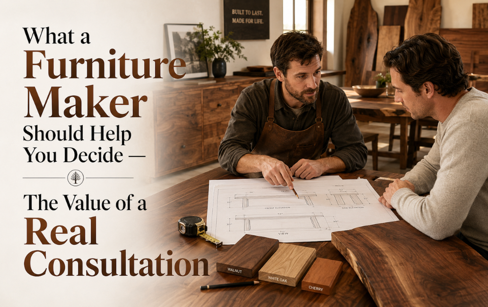 What a Furniture Maker Should Help You Decide — The Value of a Real Consultation