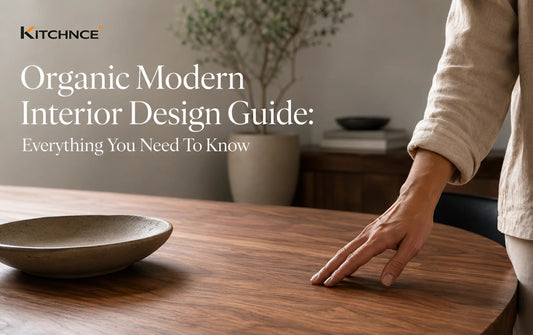 rganic modern interior design guide walnut wood linen sofa natural materials warm neutral living room