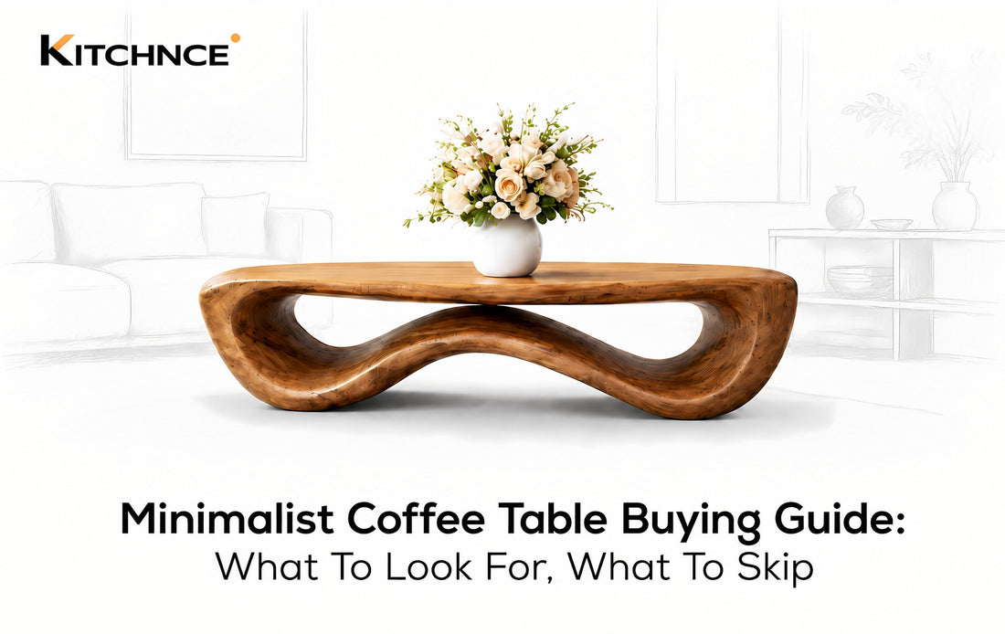 minimalist coffee table buying guide solid walnut clean lines open base low profile living room