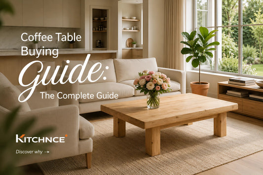 Wood coffee table in modern living room
