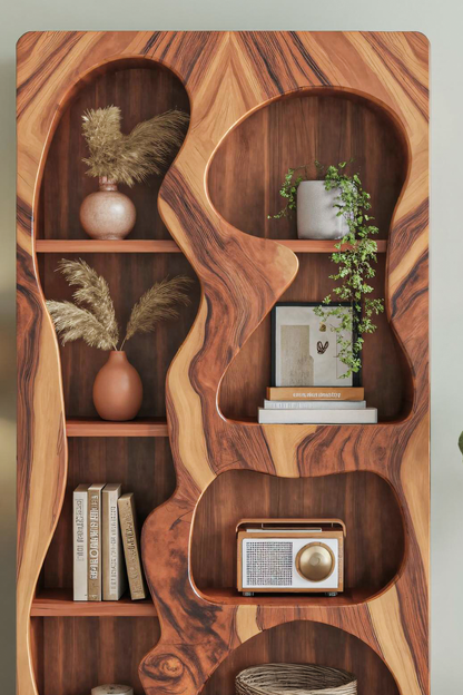 Organic Sculptural Bookshelf For Living Room Or Office Kitchnce