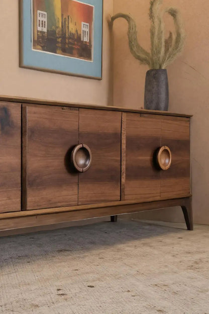 Mid Century Circular Sideboard For Living Room Kitchnce