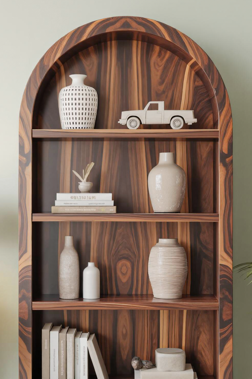 Arched Display Bookshelf For Living Room Or Office Kitchnce