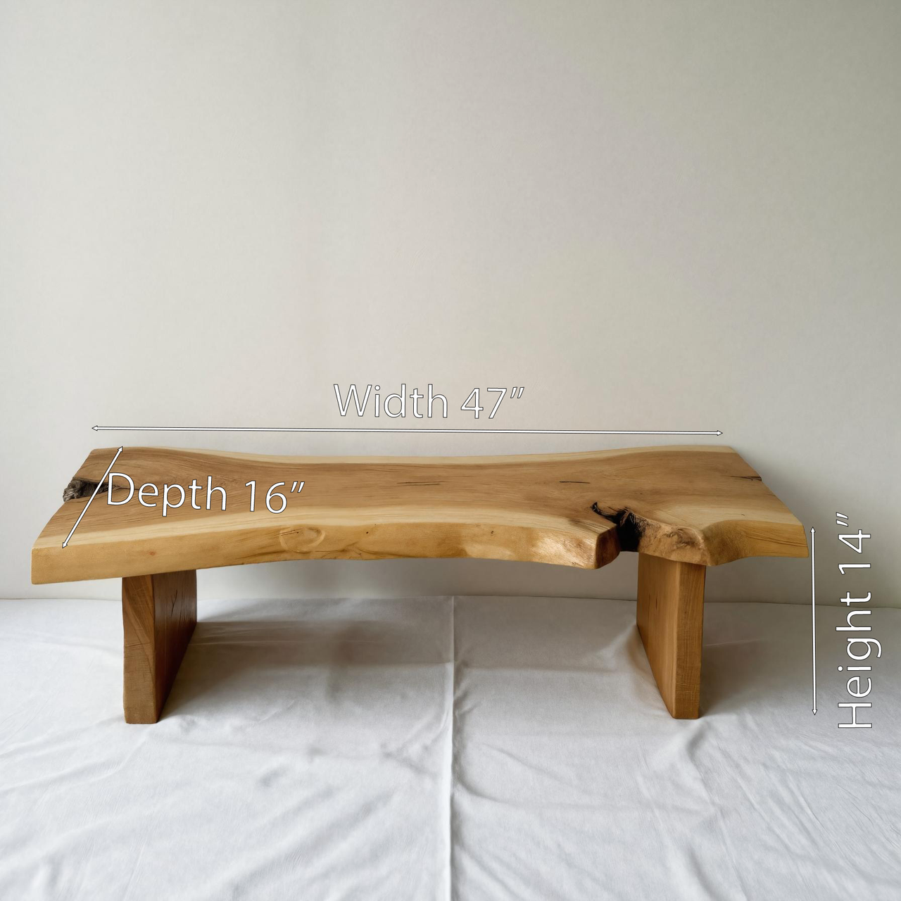 Minimalist Live Edge Bench For Entryway Kitchnce