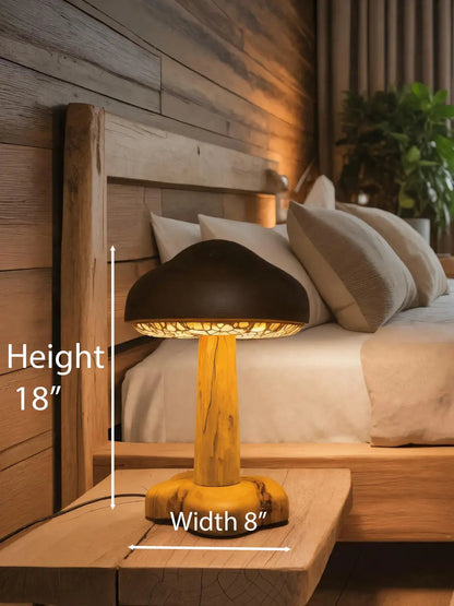 Handmade Mushroom Table Lamp With Warm Glow For Bedroom Kitchnce