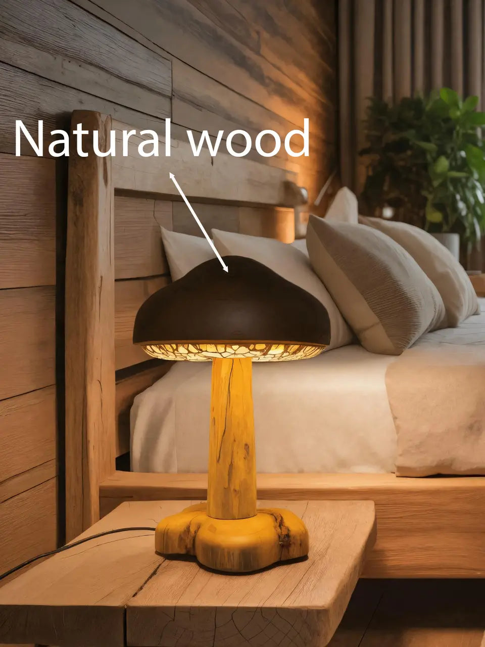 Handmade Mushroom Table Lamp With Warm Glow For Bedroom Kitchnce