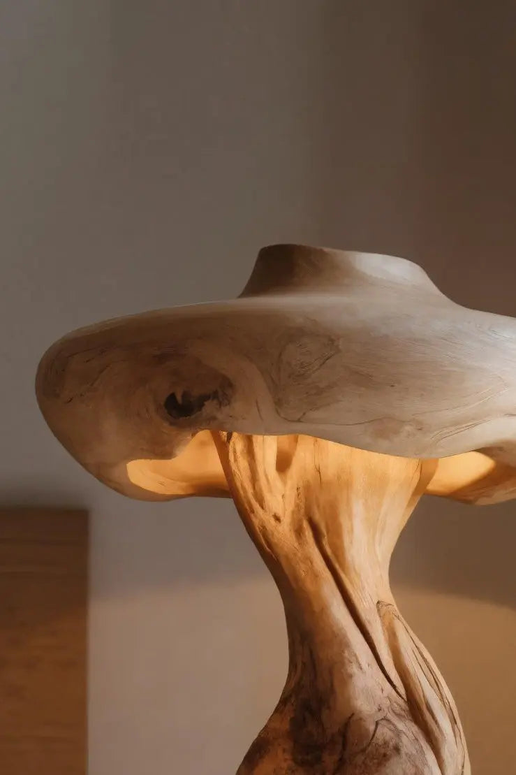 Handcrafted Mushroom Lamp With Organic Design For Bedroom Or Living Room Kitchnce