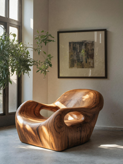 Modern Sculptural Lounge Chair For Living Room Or Reading Corner Kitchnce