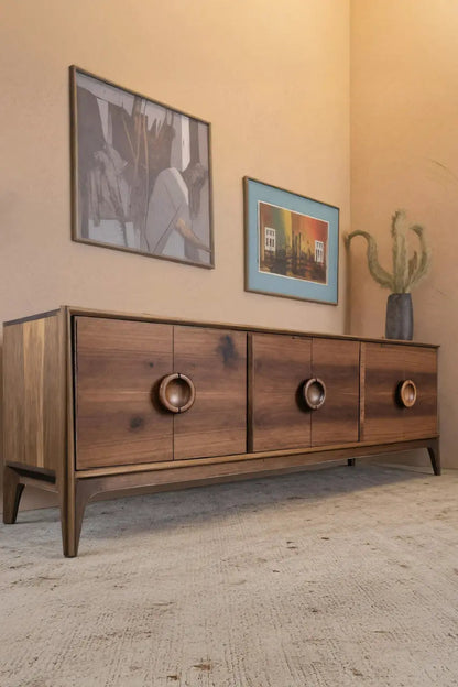 Mid Century Circular Sideboard For Living Room Kitchnce