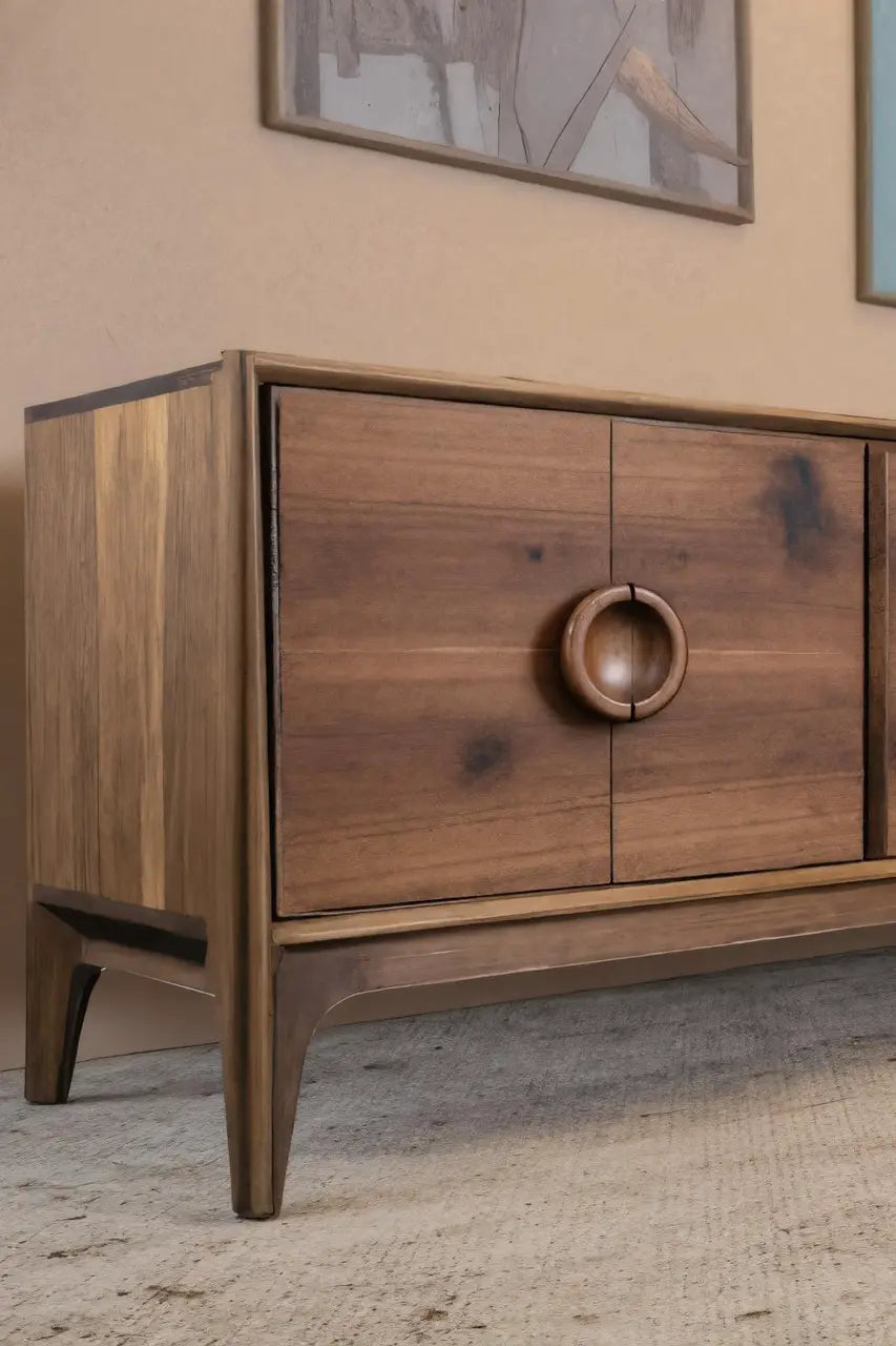 Mid Century Circular Sideboard For Living Room Kitchnce