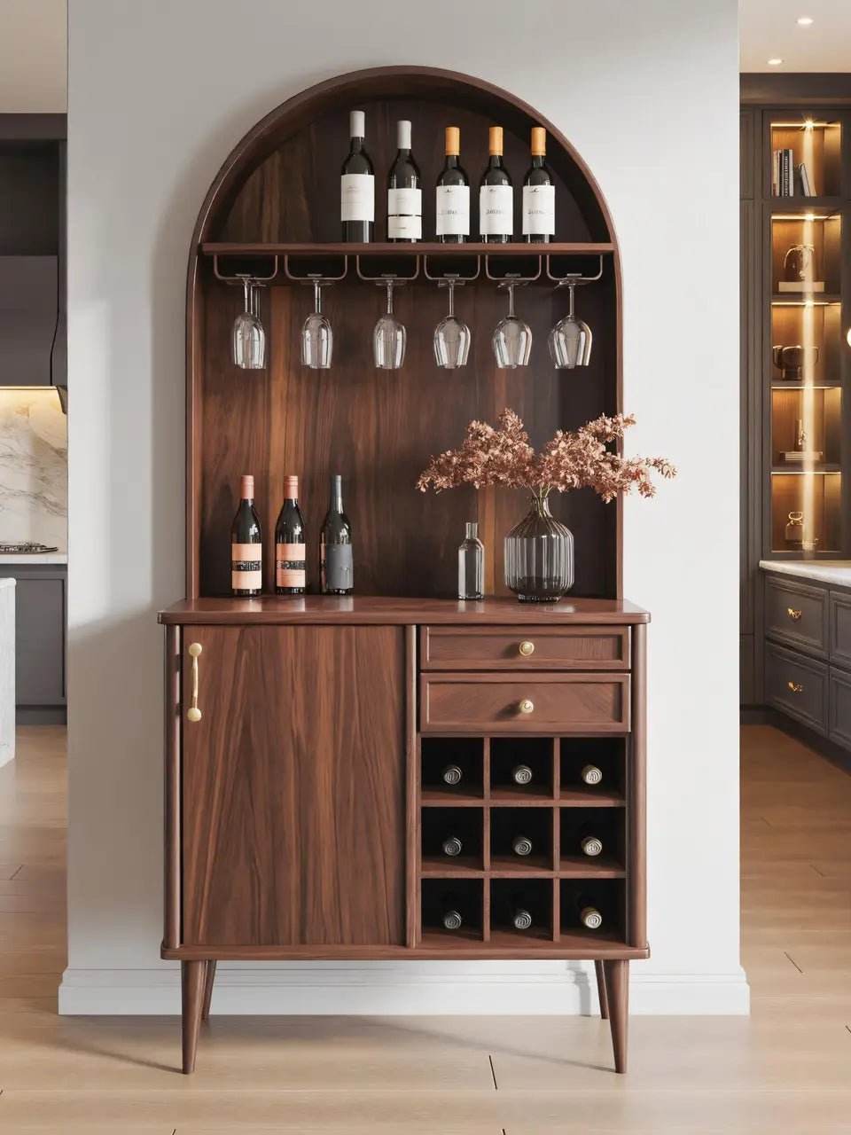 Classic Wine Cabinet With Storage For Dining Room Kitchnce